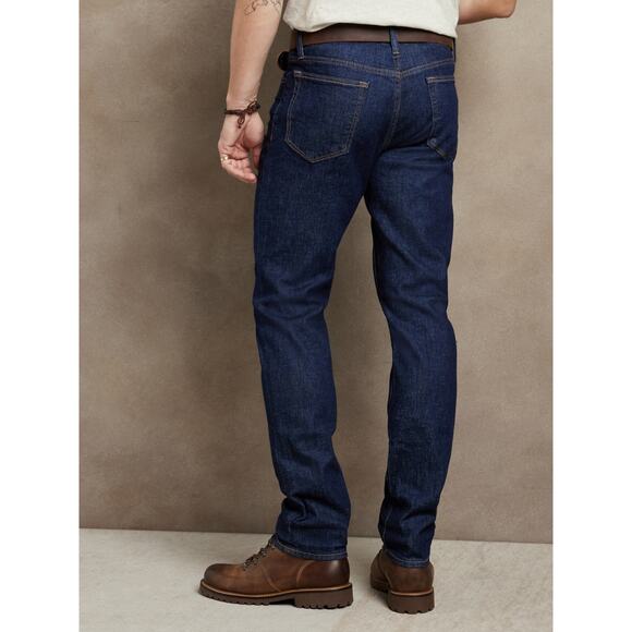 Banana Republic Men's Slim Fit Organic Cotton Jeans Dark Wash Size 40x34 NWOT